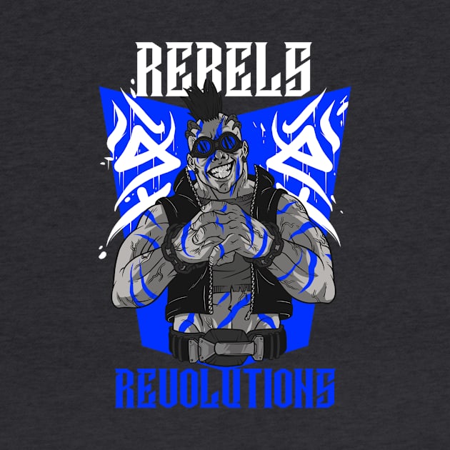 Blue Hearted Rebel by Pod11 Prints